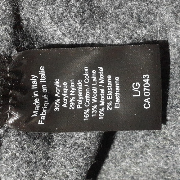 Immigini Women's FairIsle Wool Modal Blend Sweater Gray Made in Italy Size Large - Picture 5 of 5